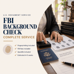 US FBI Background Check + Apostille from Colombia